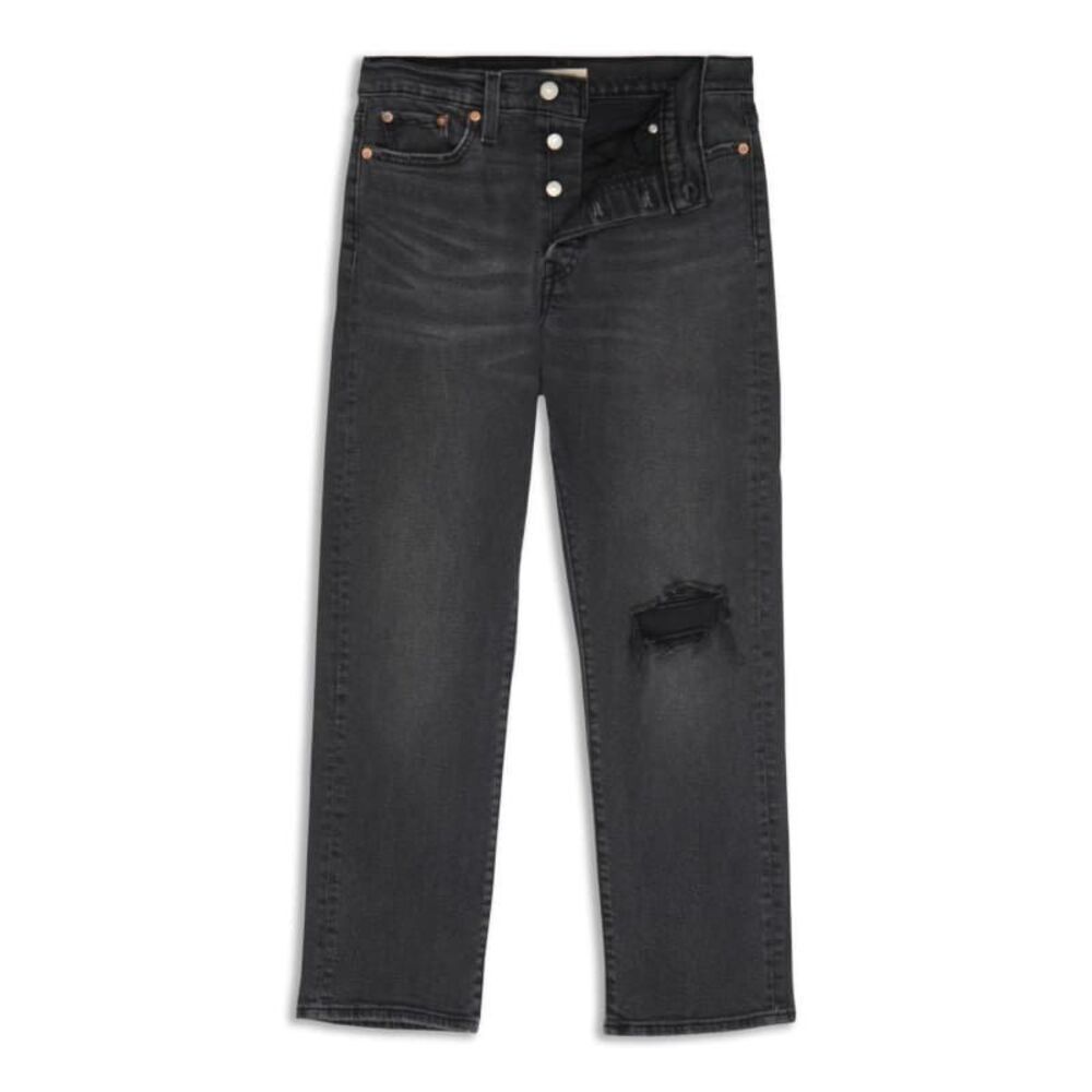 Levi’s Wedgie Fit Straight Women's Jeans distressed knee button fly size 32